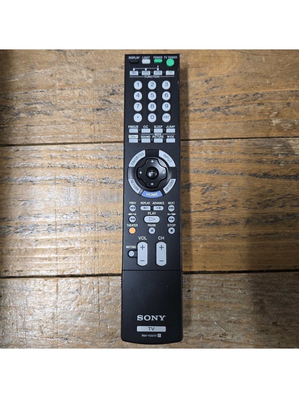 GENUINE SONY RM-YD017 BRAVIA LCD TV REMOTE - KDL-40W3000 KDL-40XBR4 KDL-46X4500